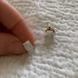 quartz anthropologie gold studs